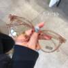 Genuine anti-radiation light glasses for women, ultra-light, round, large-frame, plain net red and blue, can be equipped with near-prescription Korean glasses