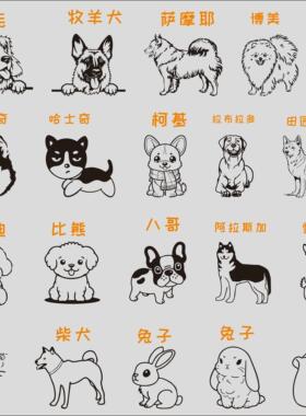 定制狗狗用品猫咪宠物狗窝挂饰木头挂牌可爱犬舍装饰门牌实木刻字