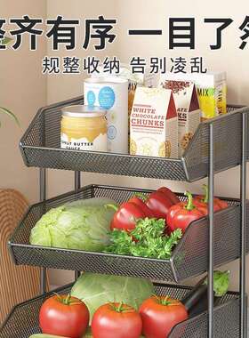 厨房置物架台面菜架简易果蔬收纳篮灶台上收纳放菜架家用大全