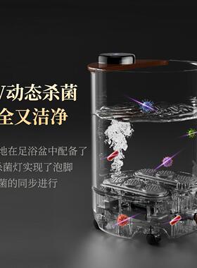 实木脚摩桶加热恒温泡家用全自动足浴盆TC-058D洗脚电动按高过深