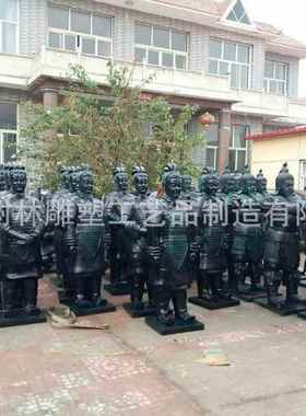 123米兵马俑将军雕塑像铜户外武士兵马俑