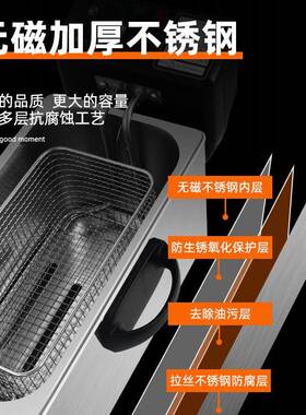 轻巧商用小型缸电炸炉迷你电炸锅炸薯条炸鸡排机器小吃设备