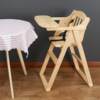 Solid wood baby dining chair hotel children's dining table commercial foldable stool eating seat stool baby dining chair