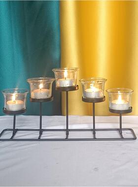 20XL0103厂家直销外铁艺烛欧式贸创烛光晚餐烛意台家居铁艺摆件复