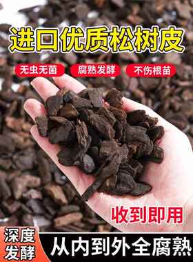 兰花植料松树皮发酵腐熟松鳞蝴蝶兰石斛种植栽培基质大块铺面颗粒
