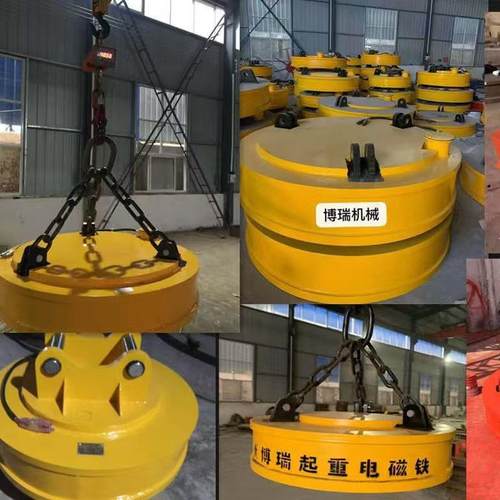 厂家现货供应电磁吸盘废钢废铁厂圆形强力叉车挖机用磁铁高频强磁 - 图2
