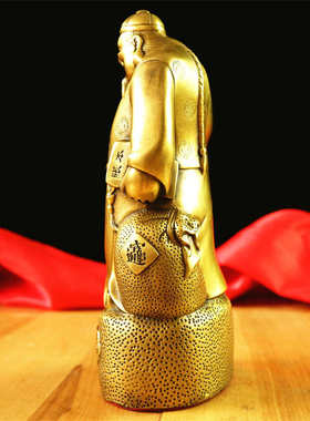 纯铜一本万利大财主桌面摆件日进斗金钱掌柜大财主办公室家居摆件