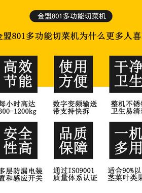 801型食堂商用自动切菜机双头多功能蔬菜切丁丝片中央厨房切菜机