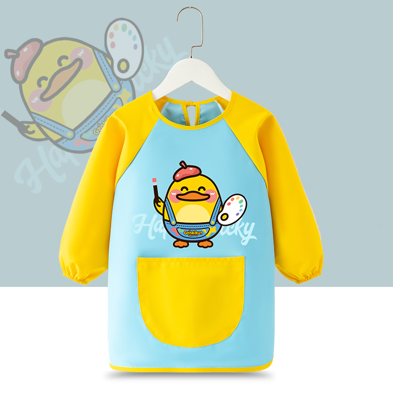 Kindergarten children's apron, painting, dressing, waterproof coverall