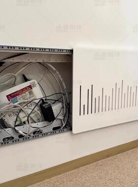 超薄电表箱盒装饰面板多媒体信号箱遮挡免打孔极薄弱电箱推拉盖板