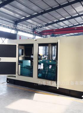 潍柴低噪音发电机组邮电商场应急电源300KW静音箱柴油发电机