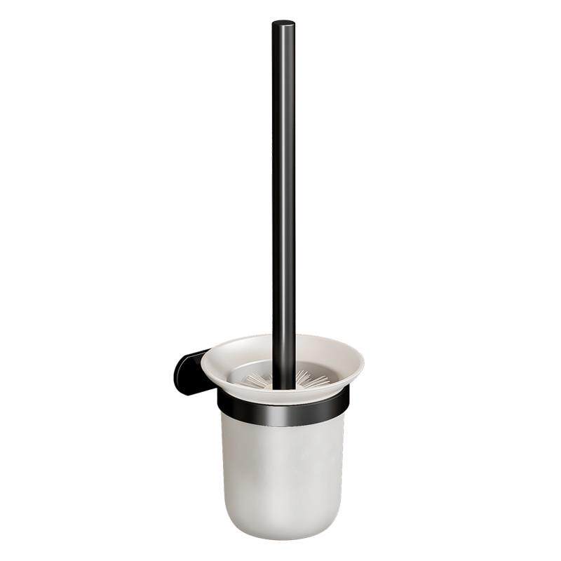 No punching space aluminum toilet brush set toilet brush holder bathroom toilet brush holder toilet brush with toilet brush cup