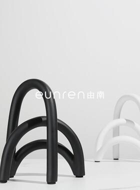 直销新款简约现代几何图形拱形软装饰品样板房间家居客厅玄关电视