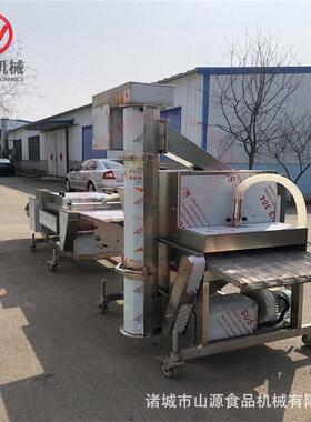 山源供应肉排上糠机 全自动304不锈钢裹糠设备 鸡排上糠机器