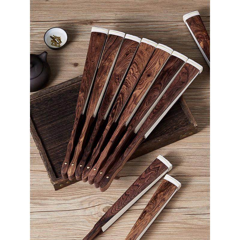 VHM7批发黄花梨扇子男古风空白宣纸折扇文玩风书法木质折叠扇骨夏,淘宝优惠券,粉丝福利购,淘宝优惠卷