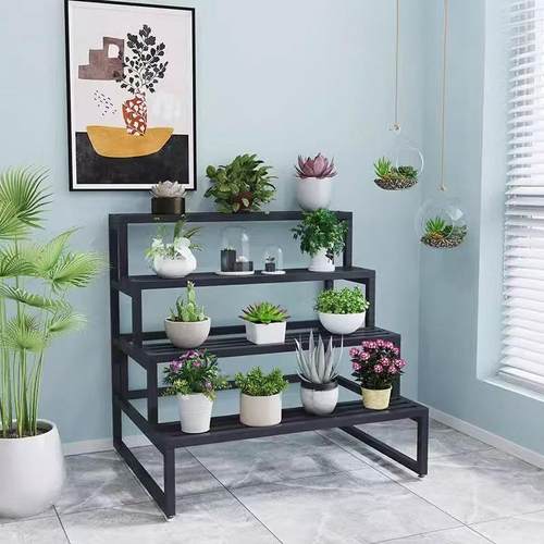 阳台花架花架子落地多层阶梯防水防锈庭院多肉室内外植物盆栽 - 图0