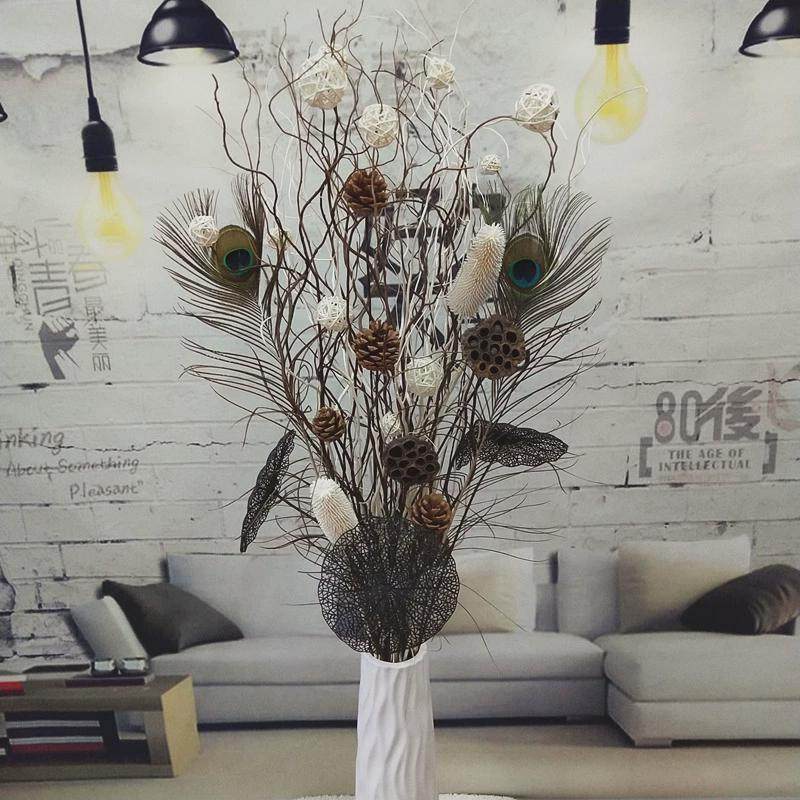 干花叶脉花曲柳天然树枝装饰客厅落地玄关隔断橱窗干枝装饰花包邮,淘宝优惠券,粉丝福利购,淘宝优惠卷