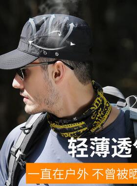 男士平顶帽春秋冬休闲装夏季遮阳快干秋冬防晒薄棒球太阳鸭舌男帽
