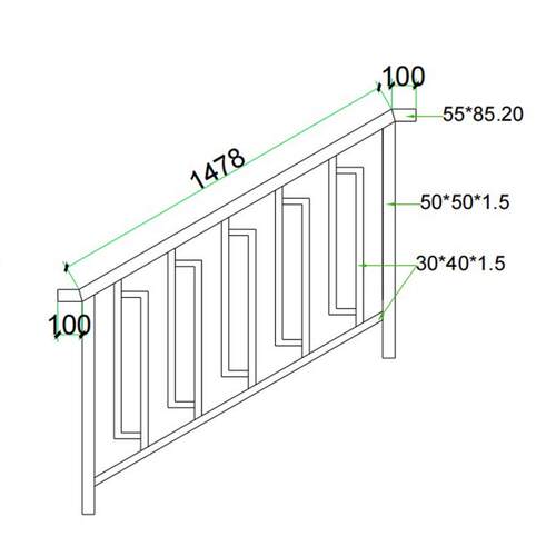 铝金楼梯扶手庭合院围栏新中式别墅小区护园001LT花院墙中式栅栏 - 图3