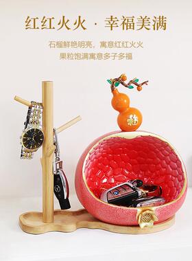 入户玄钥关放口TTmmqghu匙纳摆件架子桌面中式进门收鞋柜葫芦乔迁