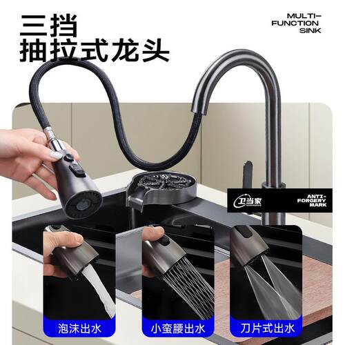 洗菜盆sus304不锈钢水槽大单水槽家用厨房水槽洗碗槽加厚台下盆手 - 图2