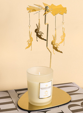 少女心创意铁艺旋转风车装饰摆件