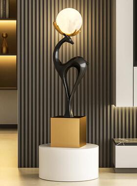 招财鹿玄关摆件客厅轻奢高档电视柜旁边落地家居装饰乔迁新居礼物