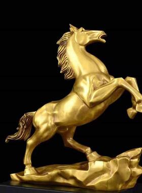 铜马到成功摆件 生肖马 铜奔马大号马家居玄关办公室吉祥开业礼品