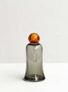 欧式创意玻璃花瓶摆件客厅茶几玄关电视柜餐桌装饰小口带盖花瓶