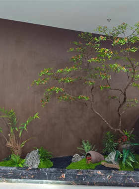 橱窗天井室内树海岛春花仿真绿景观造景落地植物套装摆件植装饰假