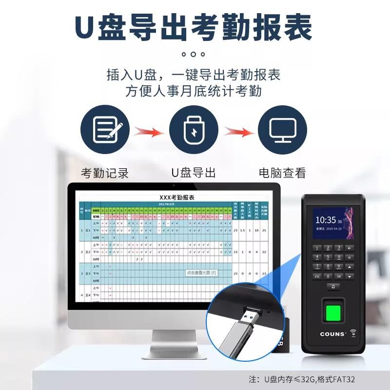 High-quality fingerprint attendance and access control all-in-one machine set glass door fire door system controller password lock F370U