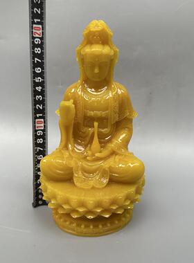 树脂南海坐莲观音菩萨佛像摆件供奉家用客厅工艺装饰品