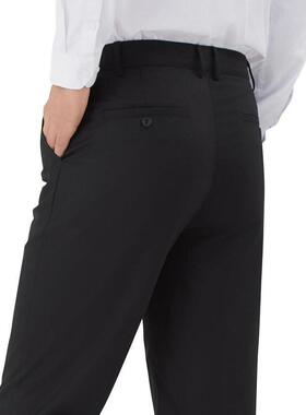 H 98348 Men's Straight Leg Suit Pants 黑色直筒西裤