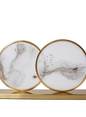 新中式样IPG板间摆件代电视柜家居摆现设办公室桌厅客玄关房软装