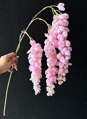 仿真阿勃勒兰花紫藤花长枝假花兰花吊顶花藤室内垂吊婚庆装饰藤条
