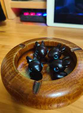 一路平安檀木小鹿汽车挂件吊坠可爱男女车内吊饰车载后照镜挂饰品