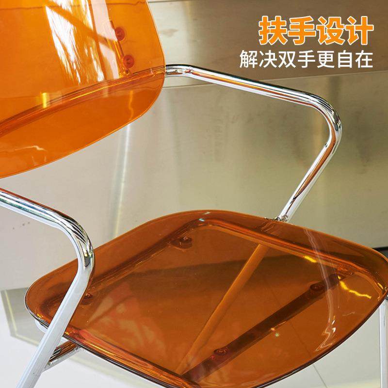 亚克力透明靠背小户型餐椅餐设计师北欧凳子家用扶手椅网红奶茶店,淘宝优惠券,粉丝福利购,淘宝优惠卷