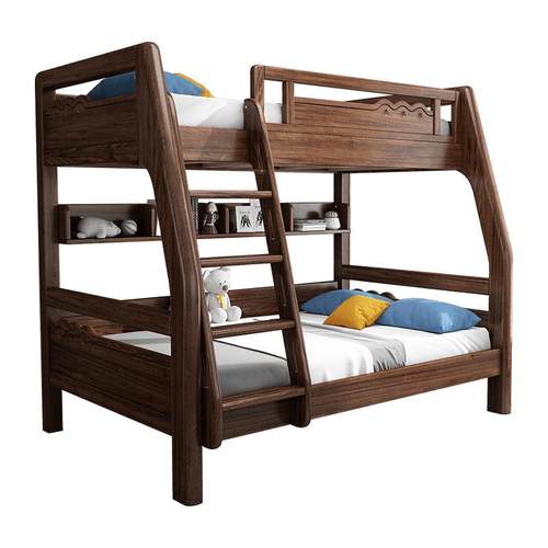 床实木儿童双层床实木子母QYT床新上上下铺床下床中式胡桃木高低 - 图3