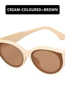 椭圆形ins太阳镜猫眼太阳眼镜