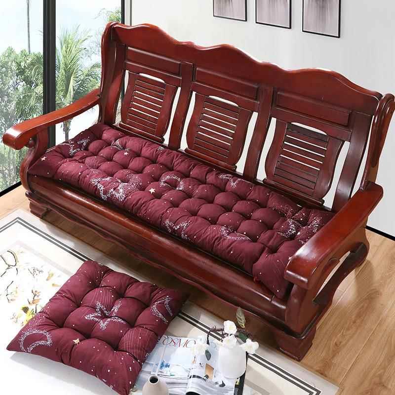 木头沙发垫子坐垫加厚防滑三人座加长垫子老式红木沙发垫坐垫靠垫