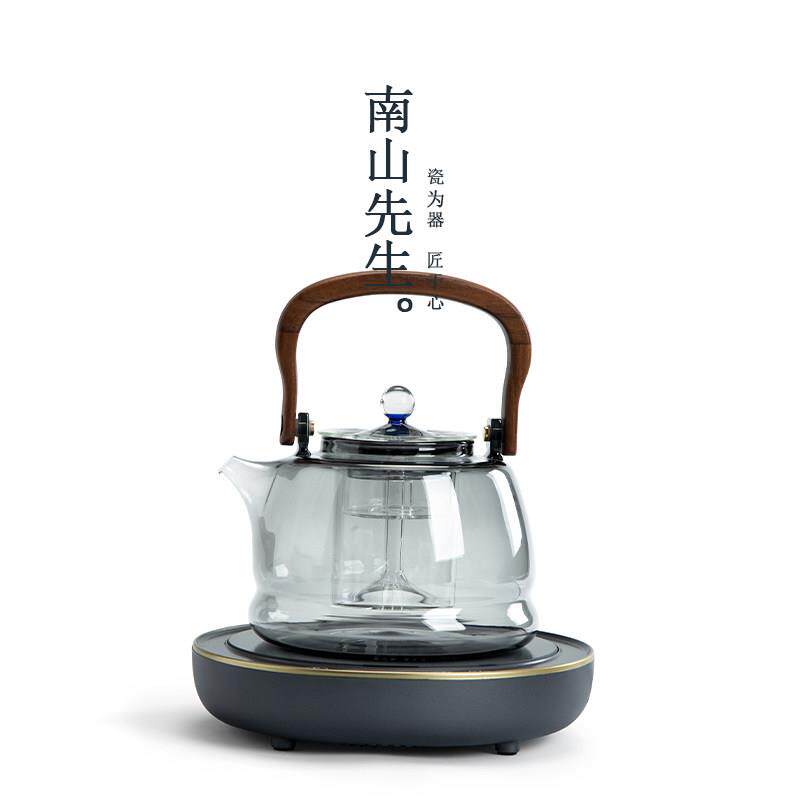Mr. Nanshan black crystal stove teapot household tea set large capacity teapot glass tea 2026 new model