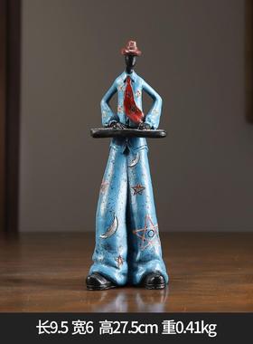 正品摆复古装意乐队人物件酒柜家居客厅书柜电子琴萨克斯饰品创摆