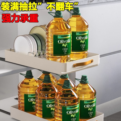 New product dish storage rack cabinet pull basket kitchen cabinet dish dish drain rack drawer storage rack drawer pull