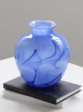 中古风创意海王星花瓶云雾纹理星球系列鲜花高级感客厅民宿装饰品