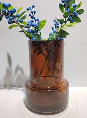 简约插花摆件茶几陈插花花瓶样板房现代婷婷桌面饰品家居玻璃