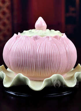 戴玉堂陶瓷佛具用品套装家用供奉供佛佛前莲花圣水杯花瓶全套大全