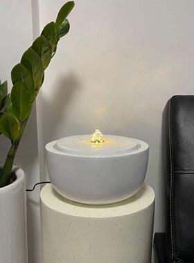 现代简约流水喷泉生财摆件办公室客厅玄关户外庭院循环水景观装饰