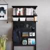.Vertical perforated board storage rack floor-standing punch-free modern simple iron wall storage computer desk book