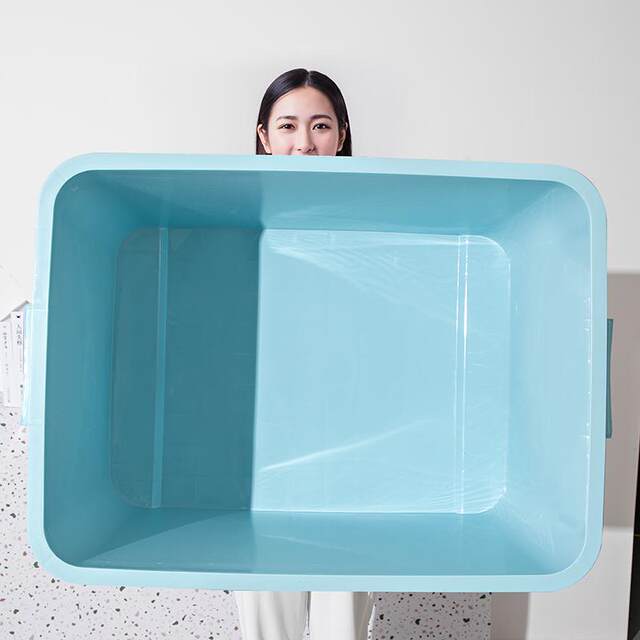 Storage box Large capacity Extra large clothes storage household clothes sorting box Plastic moving thickened storage pulley