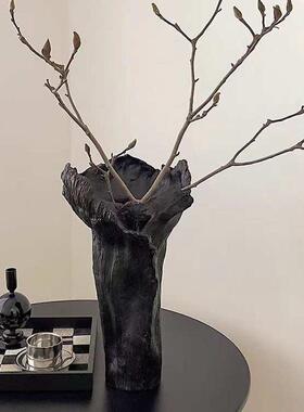 花瓶摆件客厅北欧艺术装饰品 白色玄关餐桌小众创意不规则批发